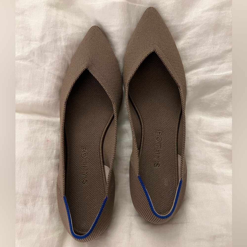 Rothy’s Pointed Flats Size 8.5 Portobello